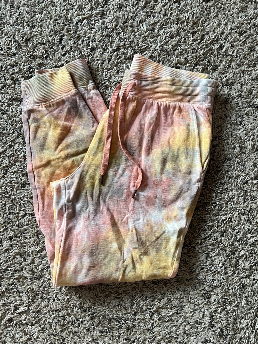 Old Navy Kids Tie-Dye Pink and Yellow Jogger Sweatpants